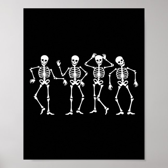 Dancing Skeletons Halloween Dance Challenge Boys G Poster (Front)