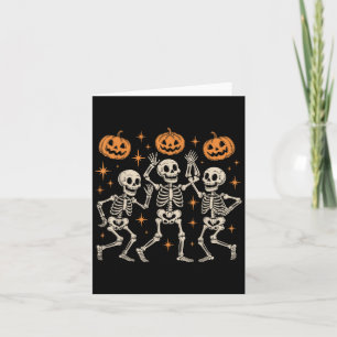 Dancing Skeletons Halloween Dance Of Death Macabre Card