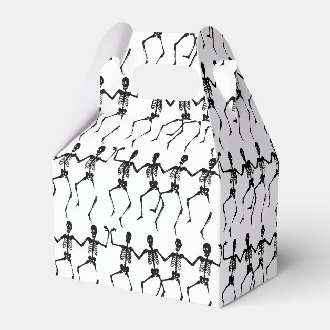 Dancing Skeletons Halloween Favour Box (Front Side)