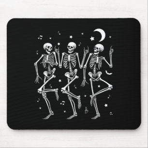 Dancing Skeletons Halloween Funny Skeleton Dance Mouse Mat