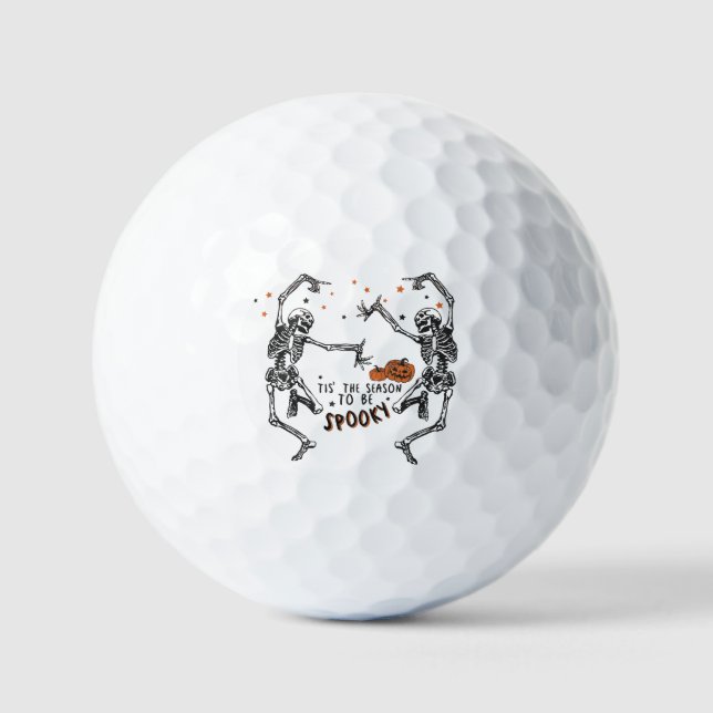Dancing Skeletons Halloween  Golf Balls (Front)