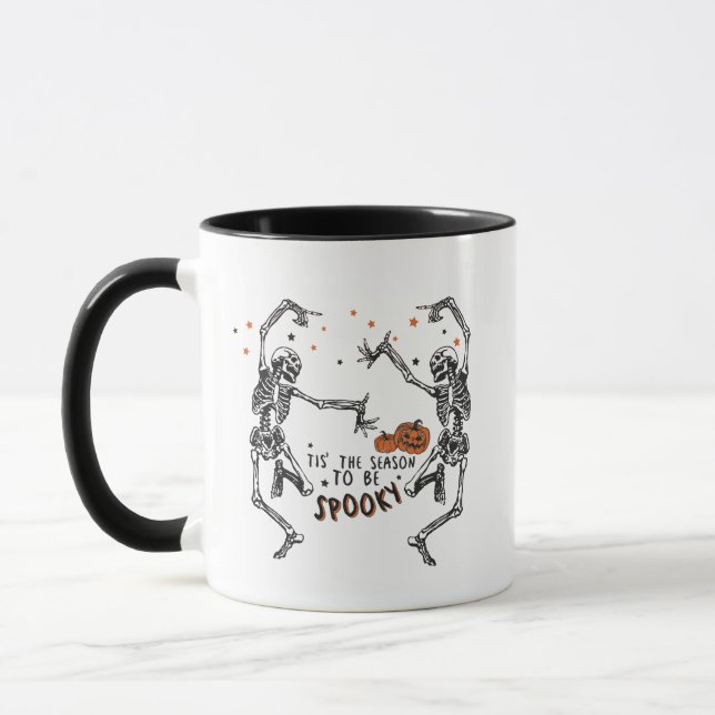 Dancing Skeletons Halloween  Mug (Left)