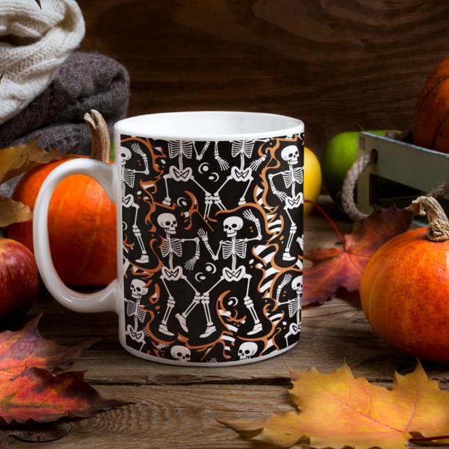 Dancing Skeletons Halloween or Day of the Dead Coffee Mug (Creator Uploaded)