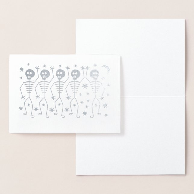 DANCING SKELETONS HALLOWEEN REAL Foil Card (Display)