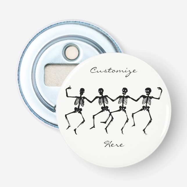 Dancing Skeletons Halloween Thunder_Cove Bottle Opener (Front)