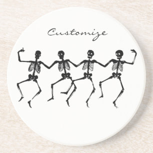 Dancing Skeletons Halloween Thunder_Cove Coaster