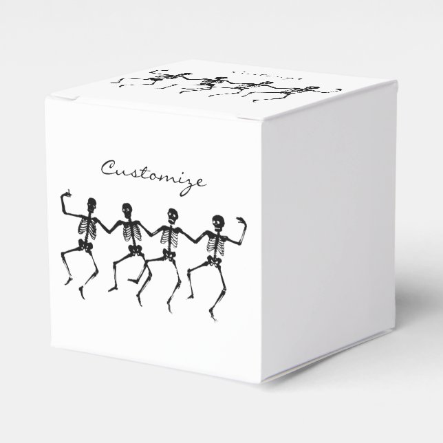 Dancing Skeletons Halloween Thunder_Cove Favour Box (Front Side)