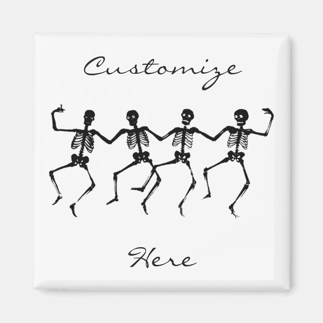 Dancing Skeletons Halloween Thunder_Cove Magnet (Front)