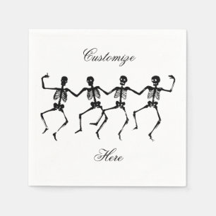 Dancing Skeletons Halloween Thunder_Cove Napkin