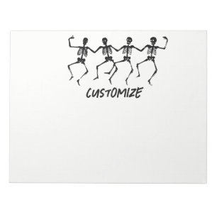 Dancing Skeletons Halloween Thunder_Cove Notepad