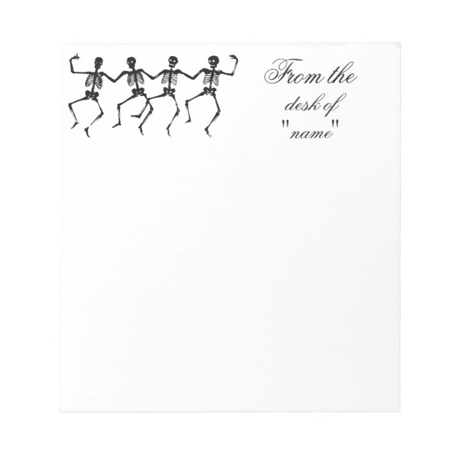 Dancing Skeletons Halloween Thunder_Cove Notepad (Front)