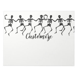 Dancing Skeletons Halloween Thunder_Cove  Notepad
