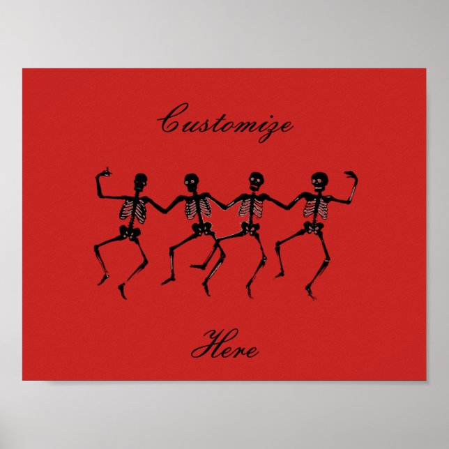 Dancing Skeletons Halloween Thunder_Cove Poster (Front)