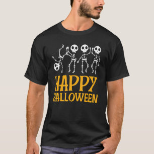 Dancing Skeletons Happy Halloween T-Shirt