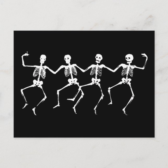 Dancing Skeletons II Postcard (Front)