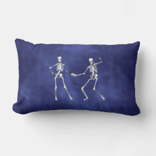 Dancing Skeletons in Purple Haze Lumbar Pillow