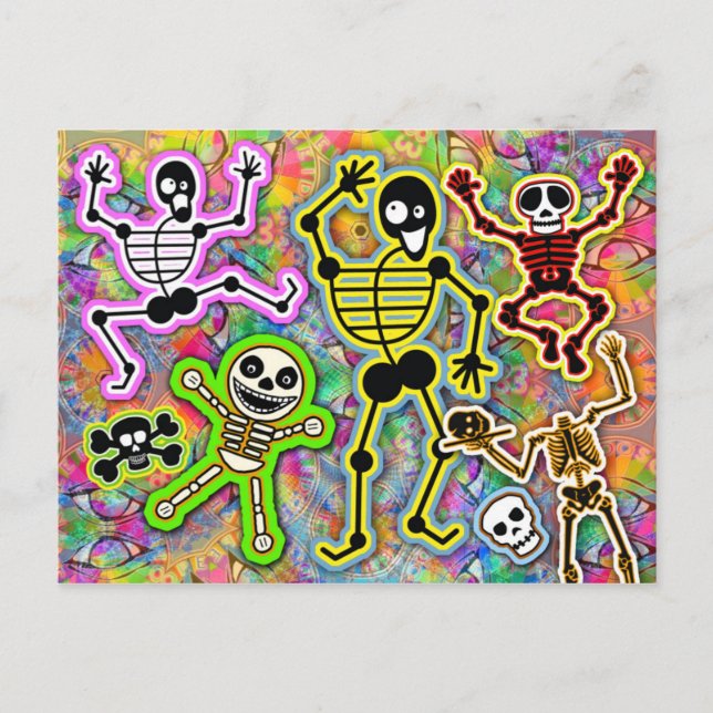 Dancing Skeletons Postcard (Front)