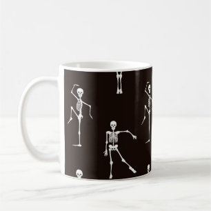 Dancing Skeletons: Quirky Seamless Background Coffee Mug