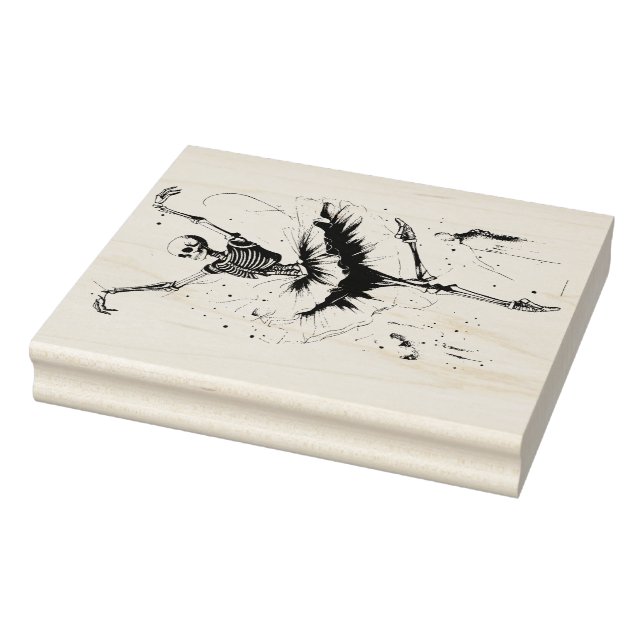 Dancing Skeletons Rubber Stamp (Stamp)