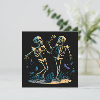 Dancing Skeletons Spooky Classic Black