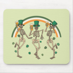 Dancing Skeletons St Patrick Mouse Mat