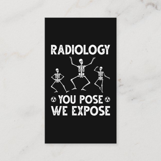 Dancing Skeletons Xray Radiology Humour Business Card (Front)
