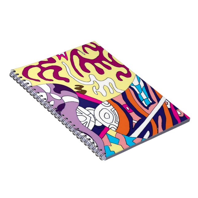 "Dancing Sky Reaching Hill" Abstract Art Notebook (Right Side)