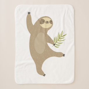 Dancing Sloth Why Not? Sherpa Blanket