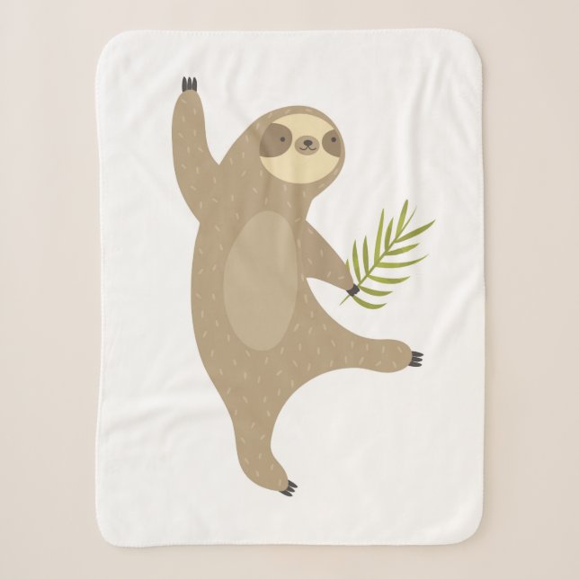 Dancing Sloth | Why Not? Sherpa Blanket (Front)