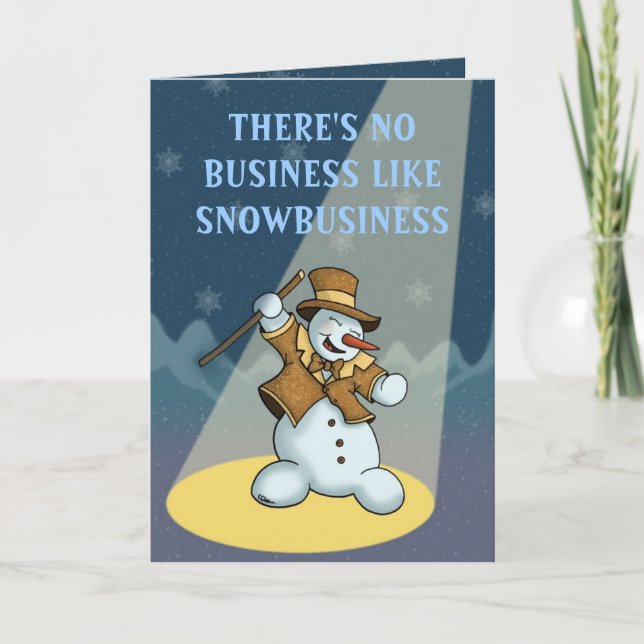 dancing snowman holiday greetingcard (Front)