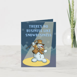 dancing snowman holiday notecard