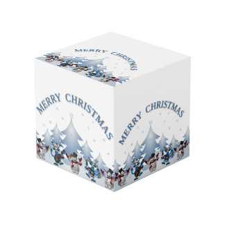 Dancing Snowmen Christmas Cube