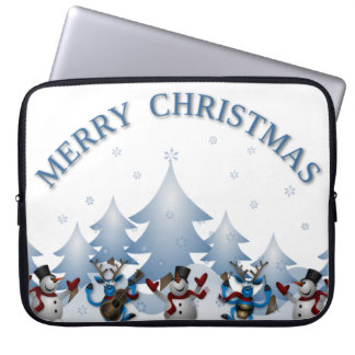 Dancing Snowmen Christmas Laptop Sleeve