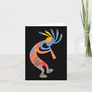 Dancing Southwestern Usa Kokopelli Symbol Card