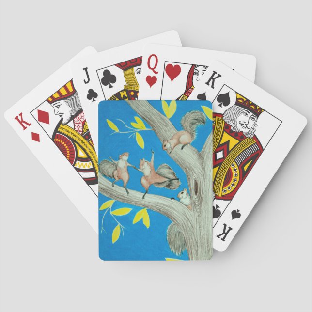 Dancing Squirrel Playing Card Deck (Back)