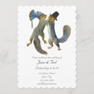 Dancing Squirrels Wedding Invitation