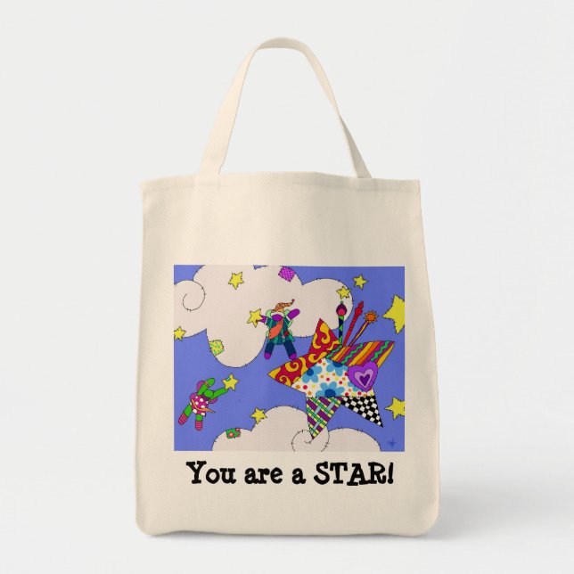 Dancing Star Patch Tote Bag (Front)