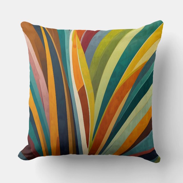 Dancing Stripes in Colour Cushion (Front)