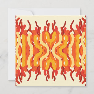 Dancing Sunburst Pop Of Colour Abstract Art Card