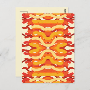 Dancing Sunburst Pop Of Colour Abstract Art Postcard