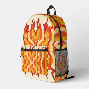 Dancing Sunburst Pop Of Colour Abstract Art Printed Backpack