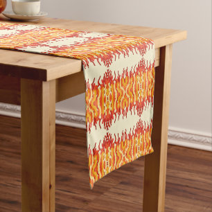 Dancing Sunburst Pop Of Colour Abstract Art Short Table Runner