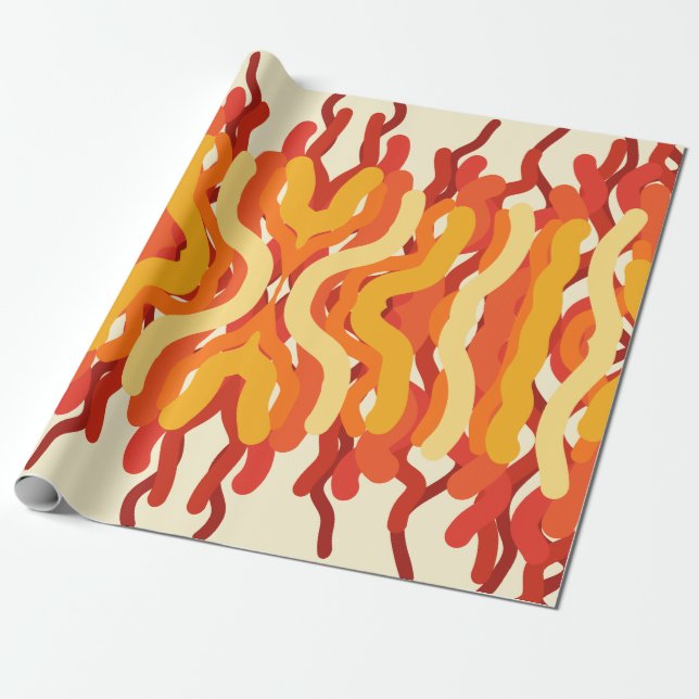 Dancing Sunburst Pop Of Colour Abstract Art  Wrapping Paper (Unrolled)