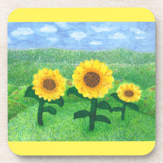 Dancing Sunflowers Coaster Set