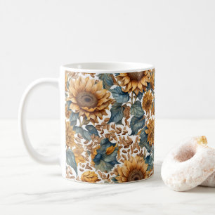 Dancing Sunflowers Pattern Design Coffee Mug