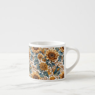 Dancing Sunflowers Pattern Design Espresso Cup