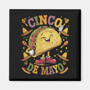 Dancing Taco Funny Cinco De Mayo Fiesta Party Magnet