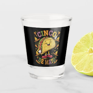 Dancing Taco Funny Cinco De Mayo Fiesta Party Shot Glass