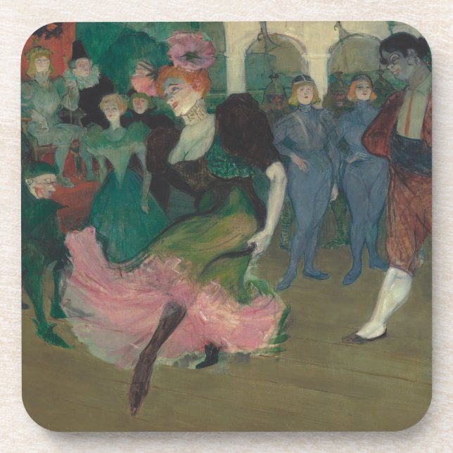 Dancing the Bolero - Toulouse-Lautrec Painting Coaster (Front)
