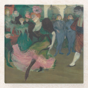 Dancing the Bolero - Toulouse-Lautrec Painting Glass Coaster